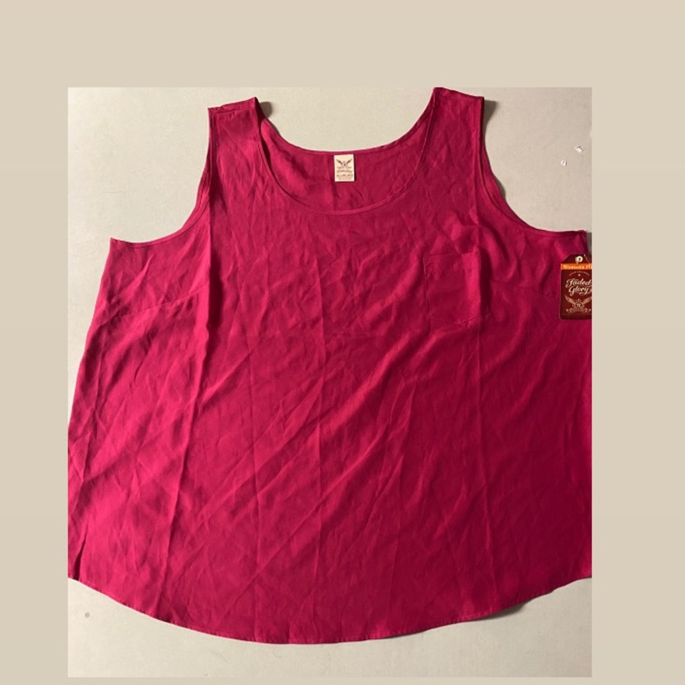 Pink plus size women’s tank top